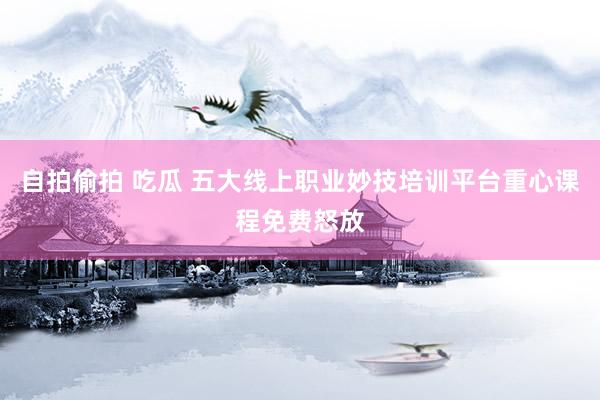 自拍偷拍 吃瓜 五大线上职业妙技培训平台重心课程免费怒放