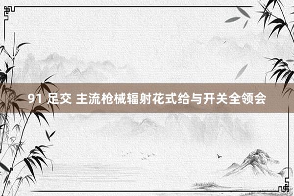 91 足交 主流枪械辐射花式给与开关全领会