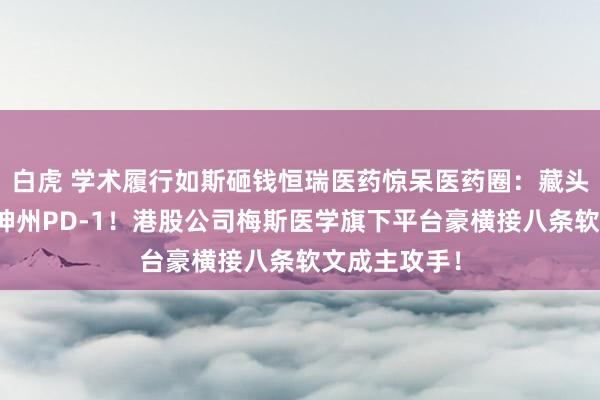 白虎 学术履行如斯砸钱恒瑞医药惊呆医药圈：藏头诗调侃百济神州PD-1！港股公司梅斯医学旗下平台豪横接八条软文成主攻手！